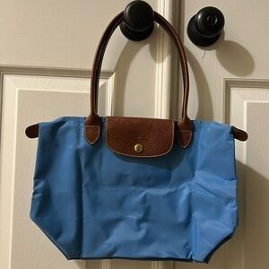 Longchamp Le Pliage Folding Tote Bag Blue